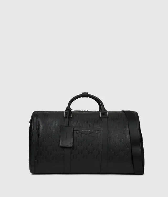 Karl Lagerfeld K/Loom Weekender Reisetasche Leder Monogramm