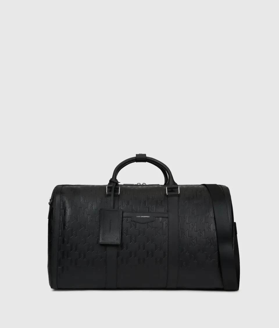 Karl Lagerfeld K/Loom Weekender Reisetasche Leder Monogramm