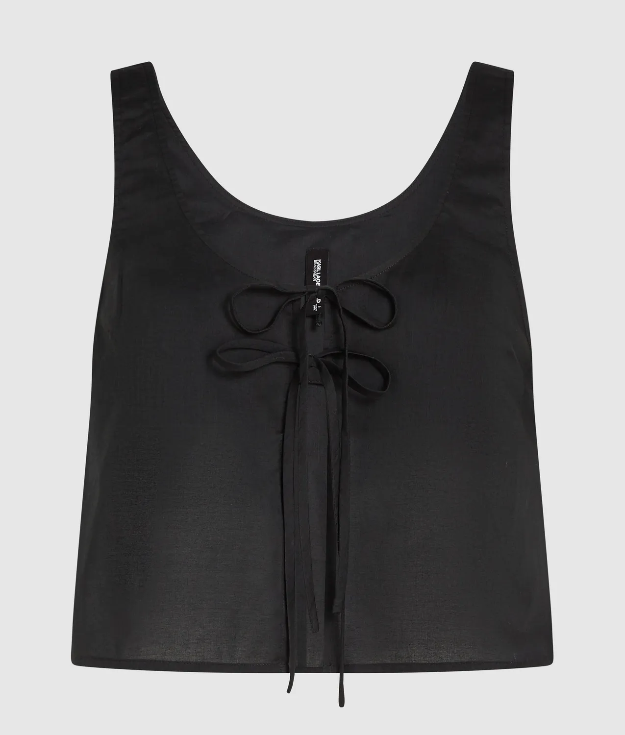 Karl Lagerfeld Tie-Front Beach Top aus Baumwolle