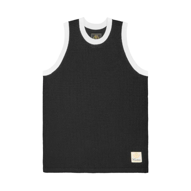 Corteiz Vice Mesh Knit Weste Schwarz Baumwolle
