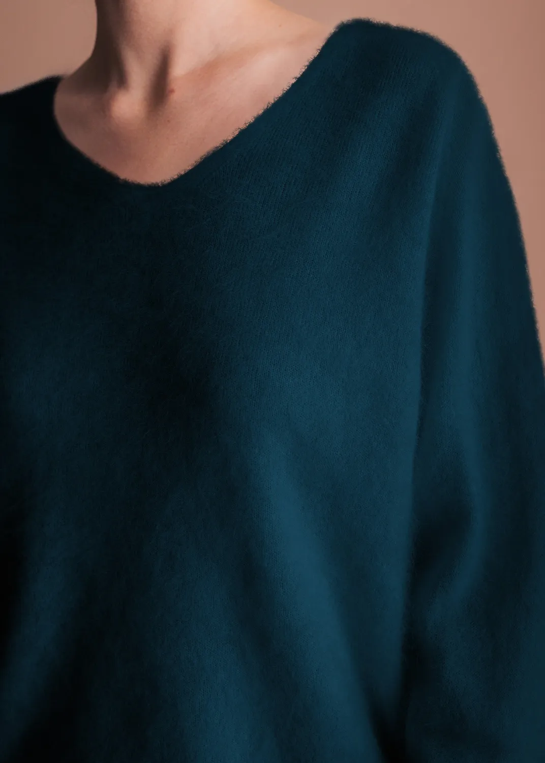 Senatex V-Pullover Cream aus Merino-Kaschmir