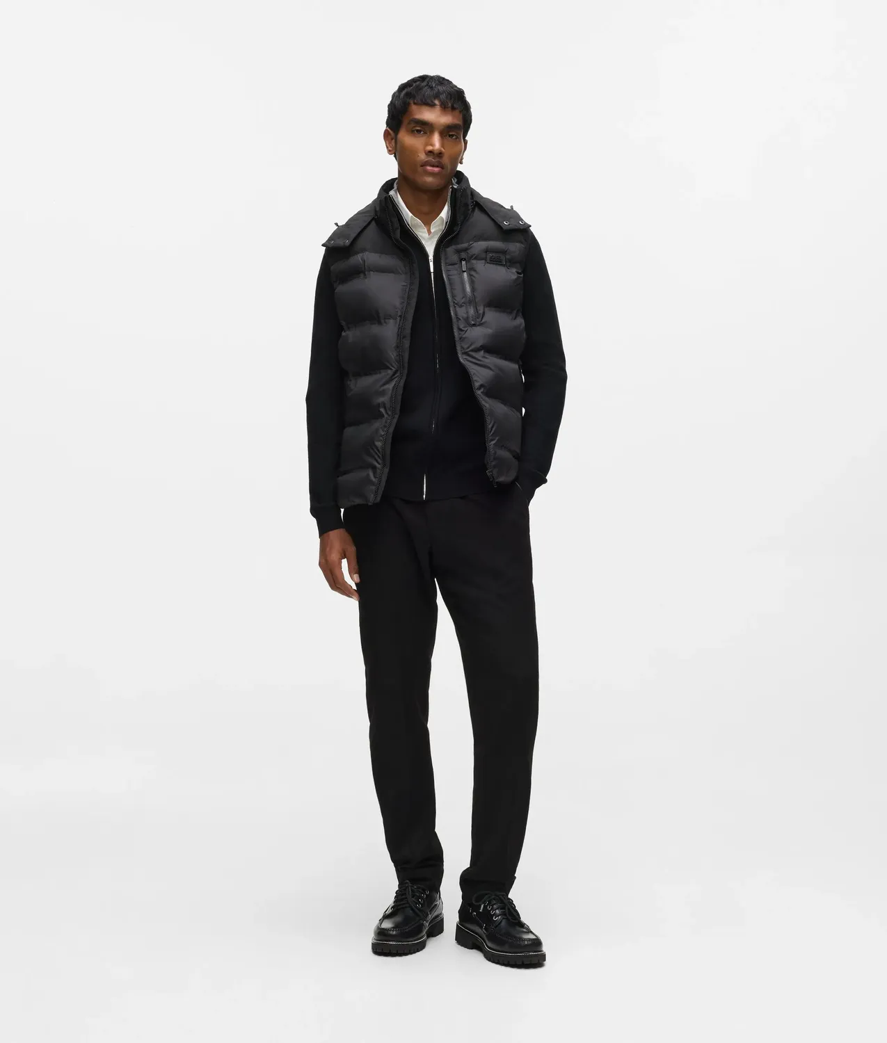 Karl Lagerfeld Hooded Padded Gilet Weste wattiert