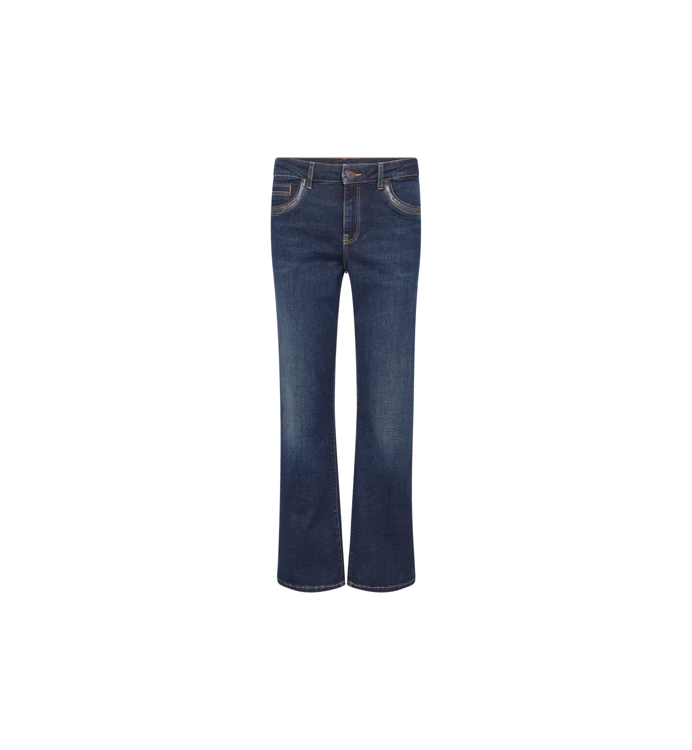 Mos Mosh MMCecilia Perla Jeans Mid Blue Flare High Waist