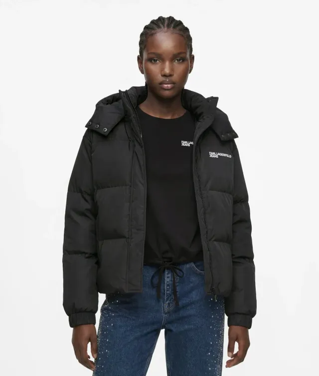 Karl Lagerfeld KL Jeans Logo Pufferjacke wasserabweisend