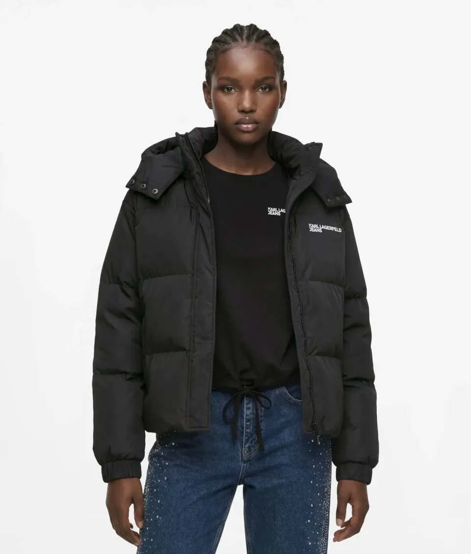 Karl Lagerfeld KL Jeans Logo Pufferjacke wasserabweisend