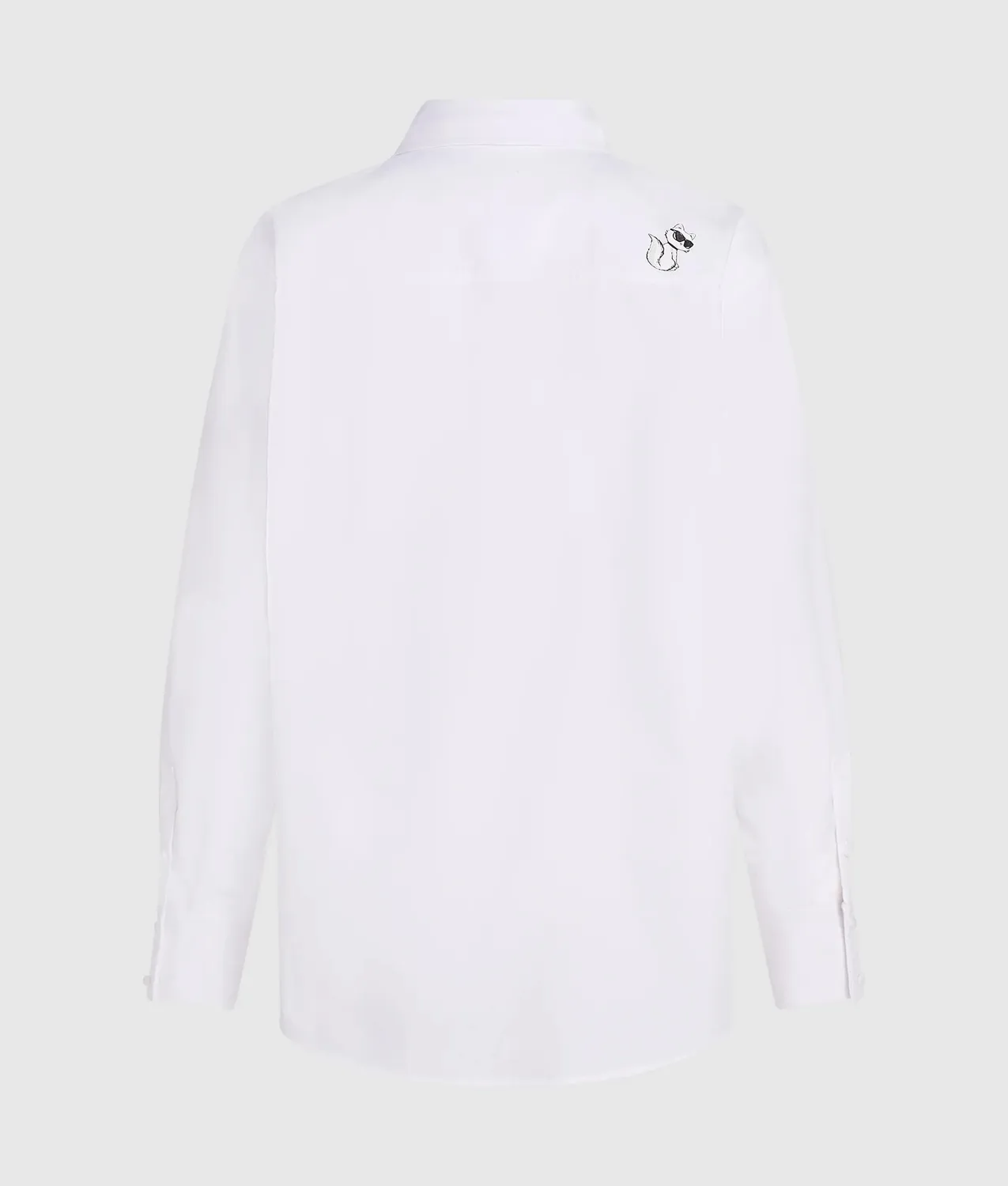 Karl Lagerfeld Ikon Choupette Poplin Bluse Bio-Baumwolle