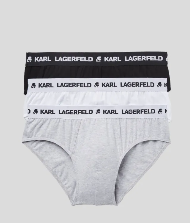 Karl Lagerfeld Logo Slips 3er-Pack Mid-Rise