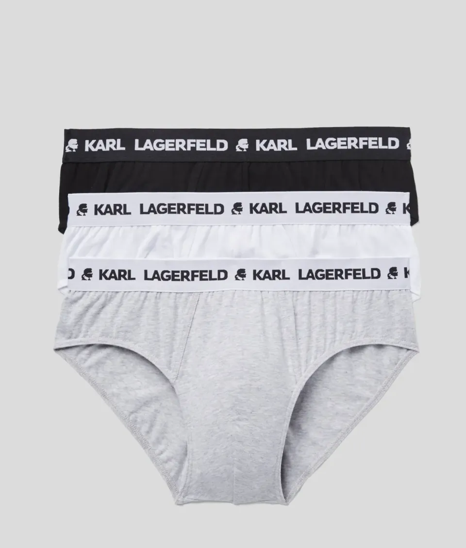 Karl Lagerfeld Logo Slips 3er-Pack Mid-Rise