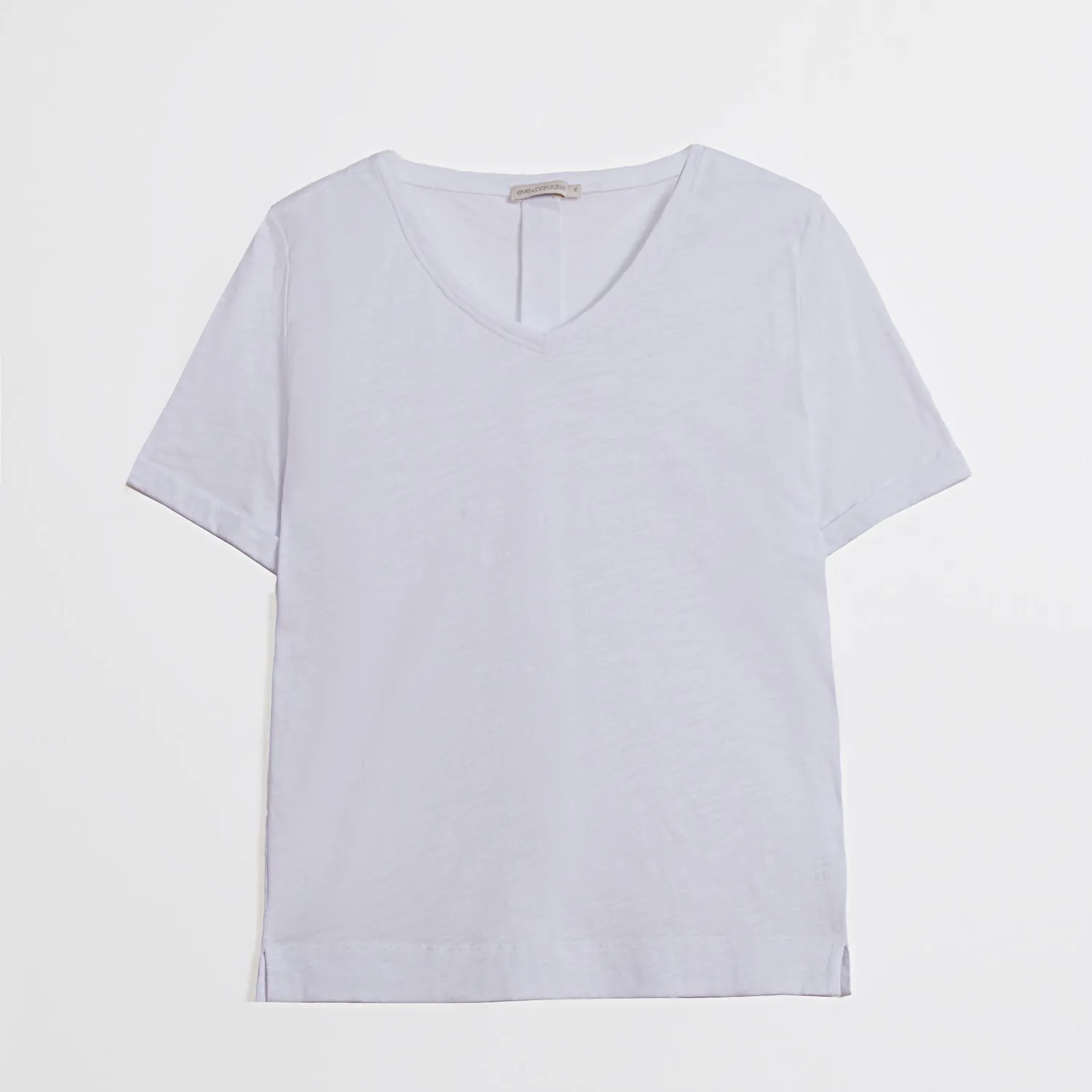 Senatex V-Shirt Basic Weiß OCS-Baumwolle