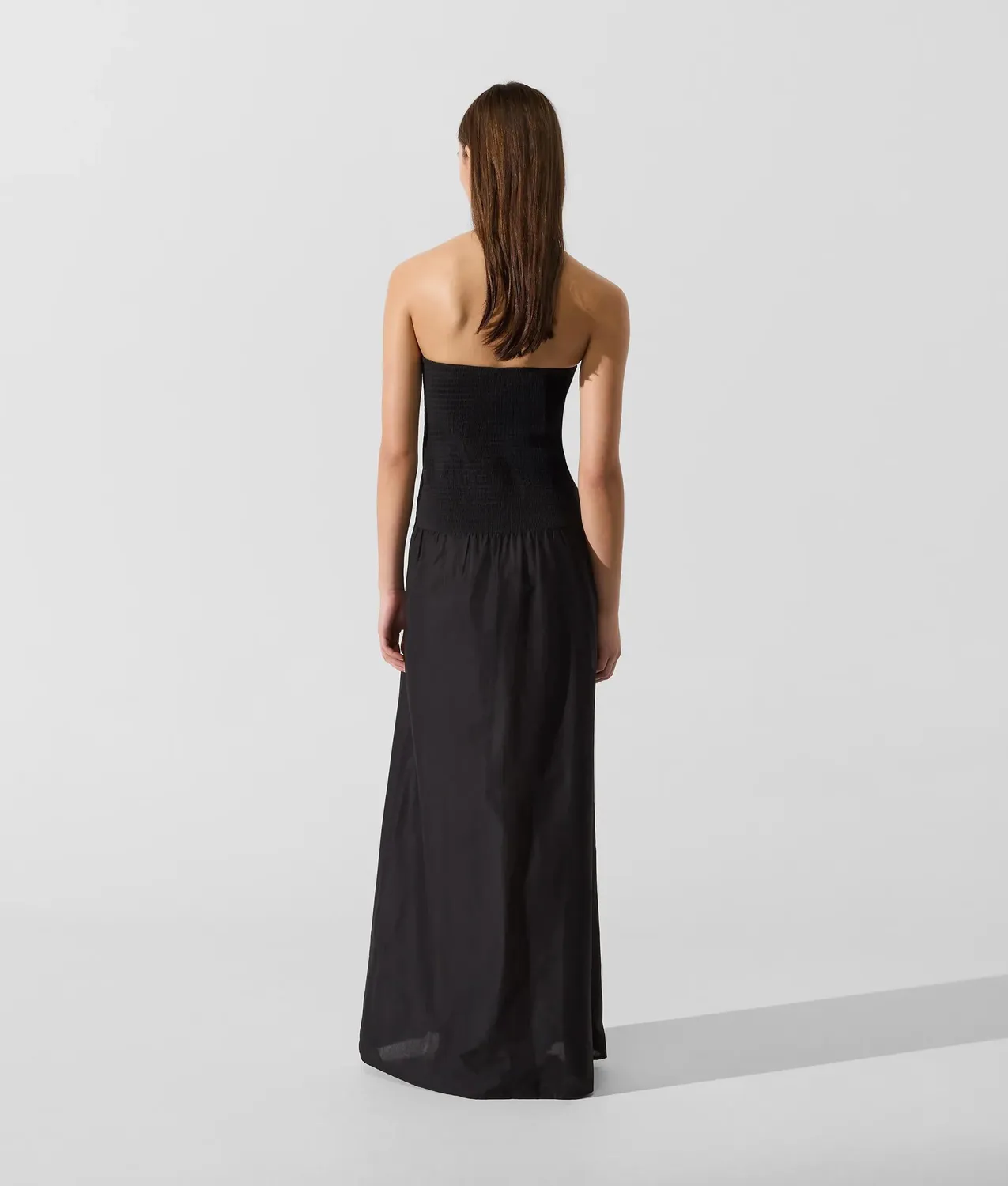 Karl Lagerfeld Signature Maxikleid Drop-Waist abnehmbare Träger