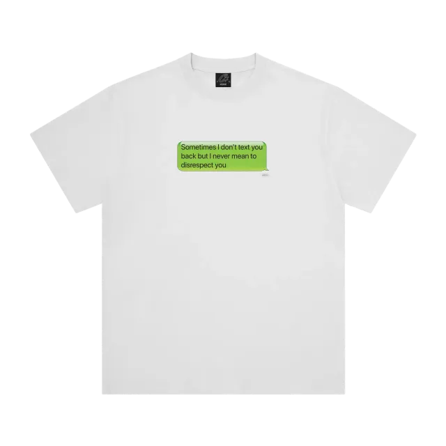 Corteiz Text Me Back T-Shirt White mit Print