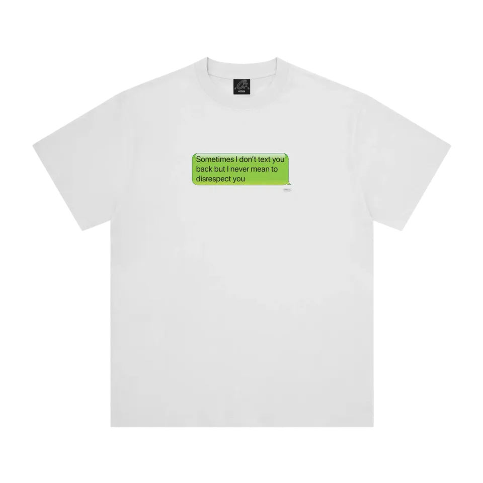 Corteiz Text Me Back T-Shirt White mit Print