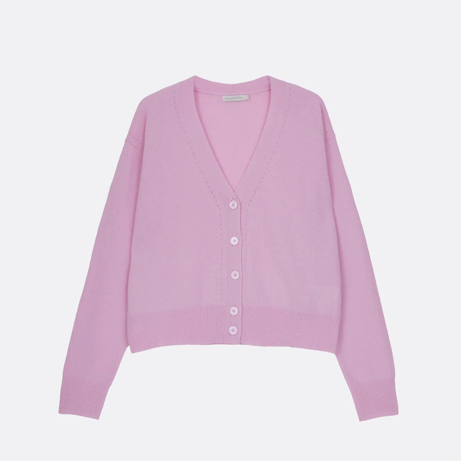 Senatex Strickcardigan Wolle V-Ausschnitt Cardigan Candy