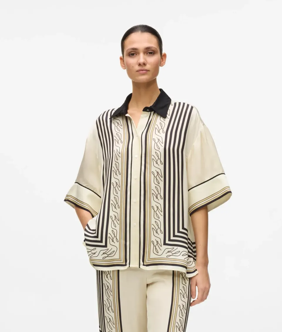 Karl Lagerfeld All-over-print Pyjamahemd weit Print