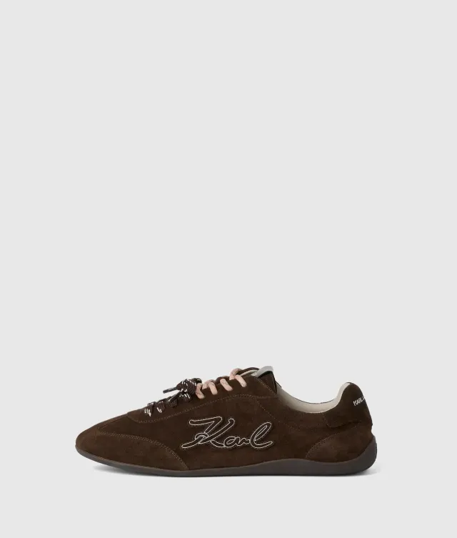 Karl Lagerfeld Altia Signature Sneaker Wildleder Glattleder