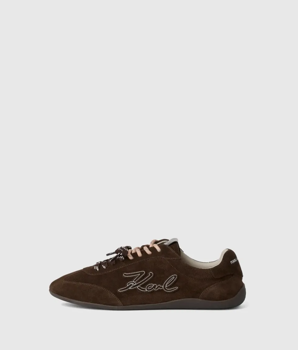 Karl Lagerfeld Altia Signature Sneaker Wildleder Glattleder