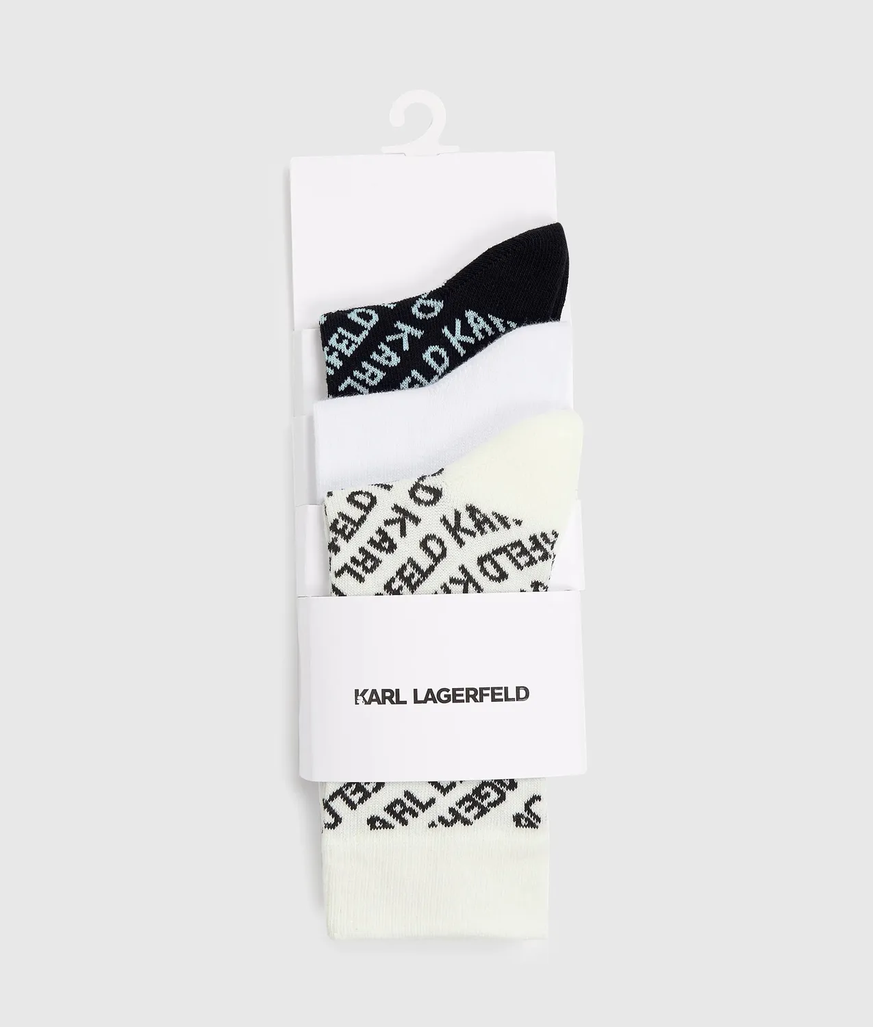 Karl Lagerfeld All-over Logo Socken 3er-Pack Baumwolle