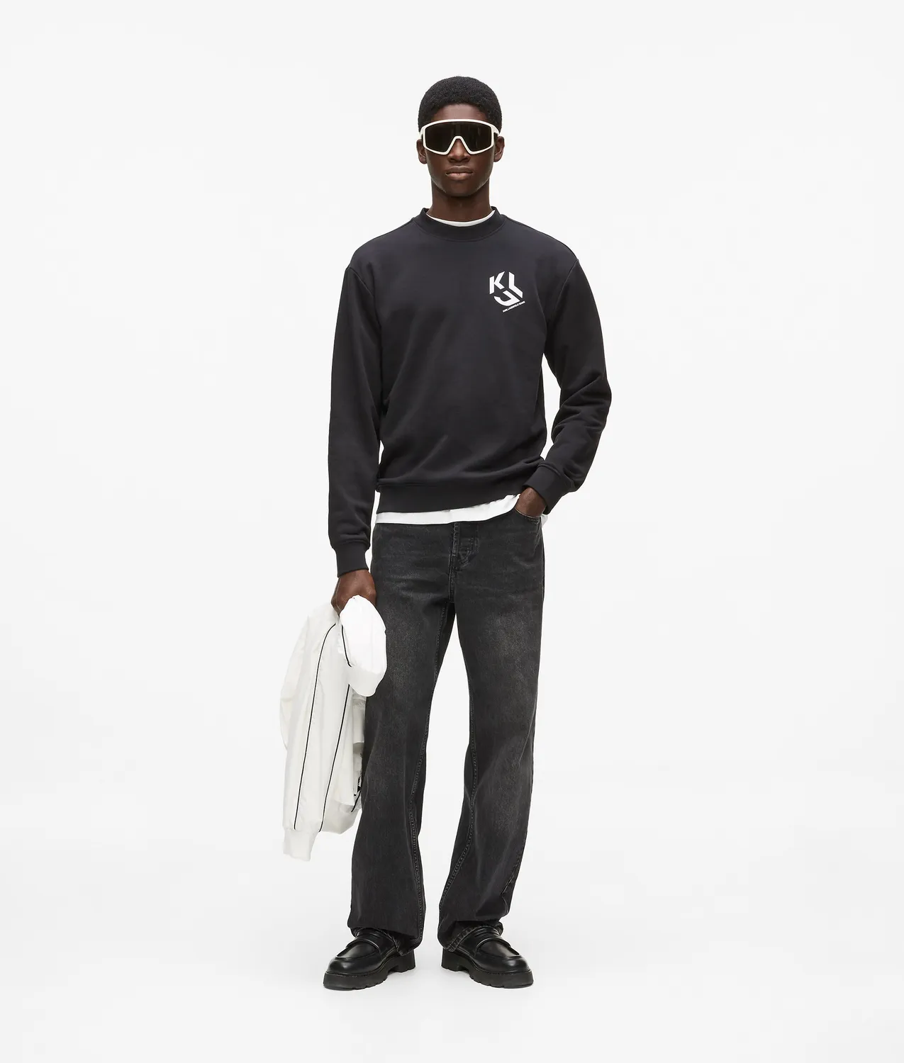 Karl Lagerfeld KL Jeans Monogram Patch Sweatshirt mit Brustlogo