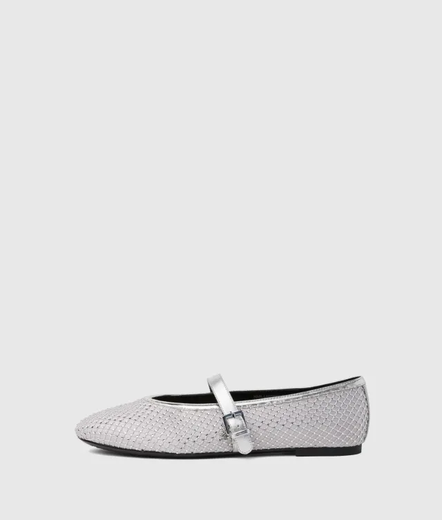 Karl Lagerfeld Karo Mesh Mary Janes Strass 4-10