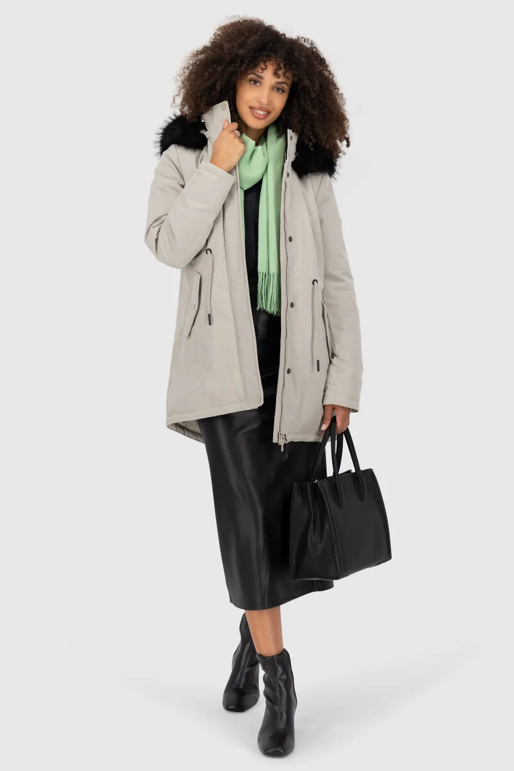 Alife & Kickin KierseyAK A Parka Beige Teddyfutter Damen