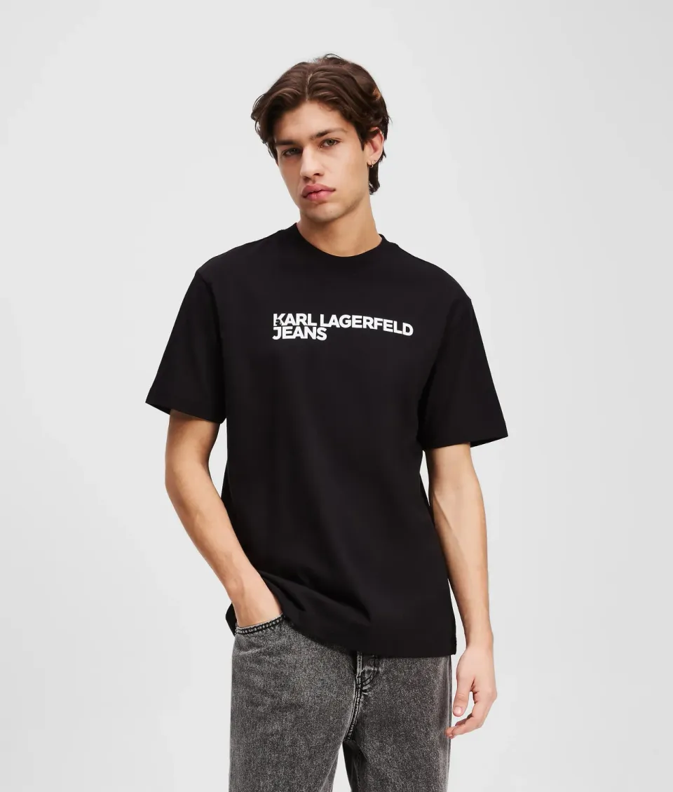 Karl Lagerfeld Jeans Logo T-Shirt regular mit Brustlogo