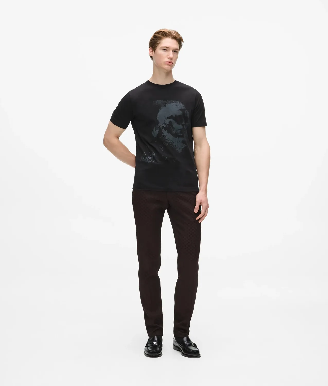 Karl Lagerfeld Portrait Print T-Shirt Herren Baumwolle