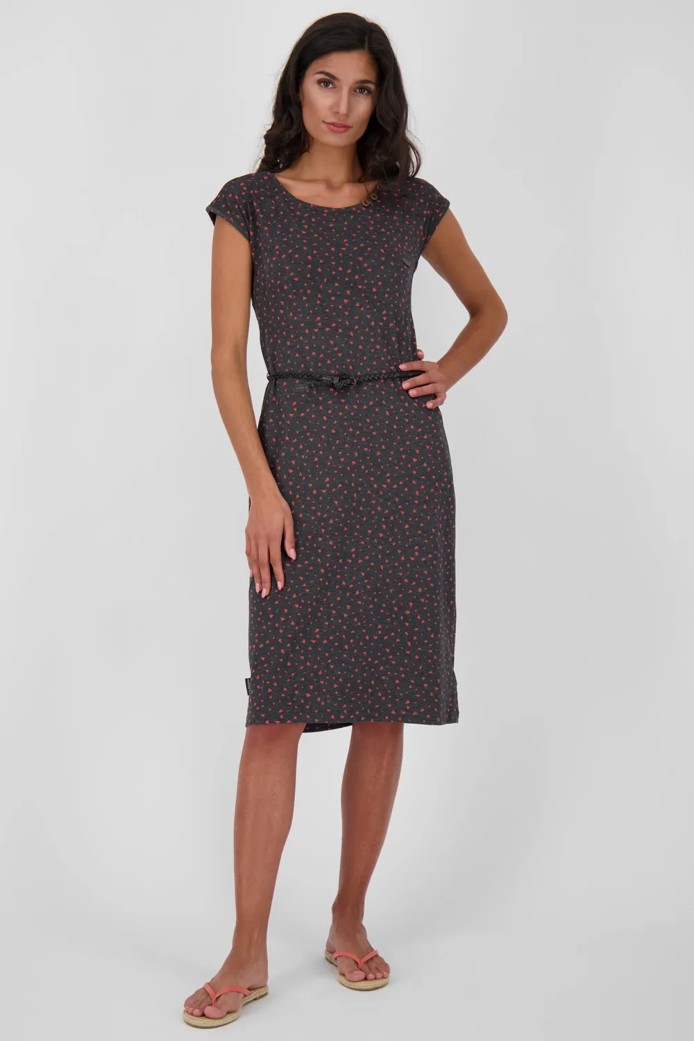 Alife & Kickin MelliAK Dress Schwarz Damen Alloverprint