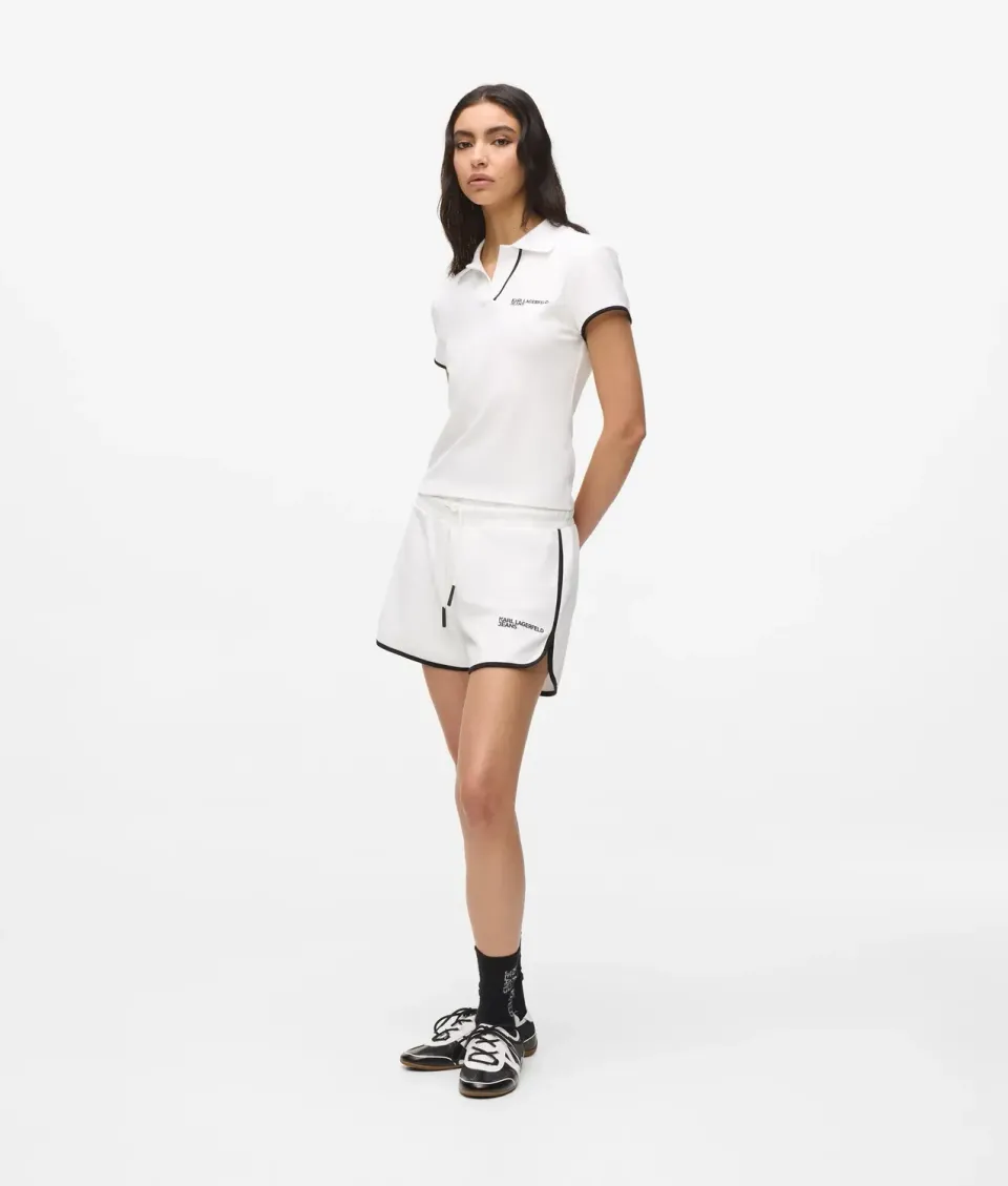 Karl Lagerfeld Logo Sweatshorts Bio-Baumwolle schwarz