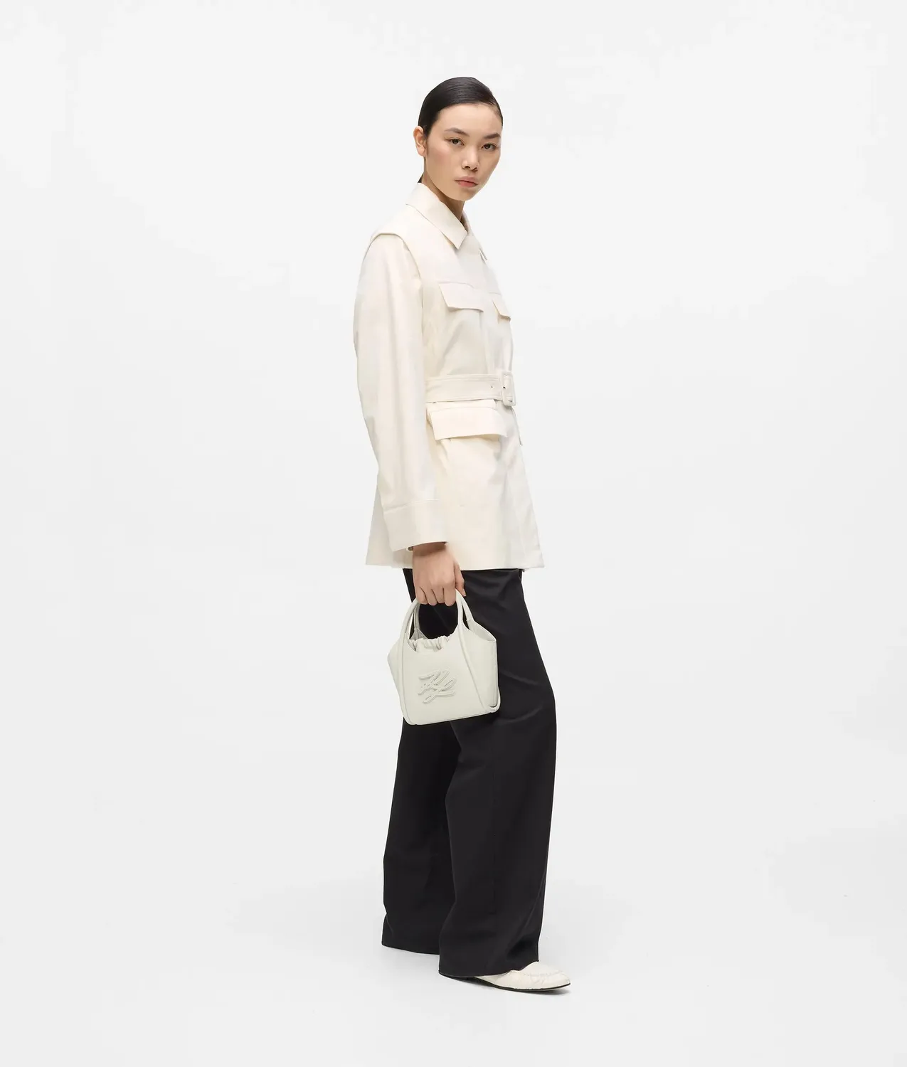 Karl Lagerfeld K/Autograph Patch Mini Tote Riemen Leder