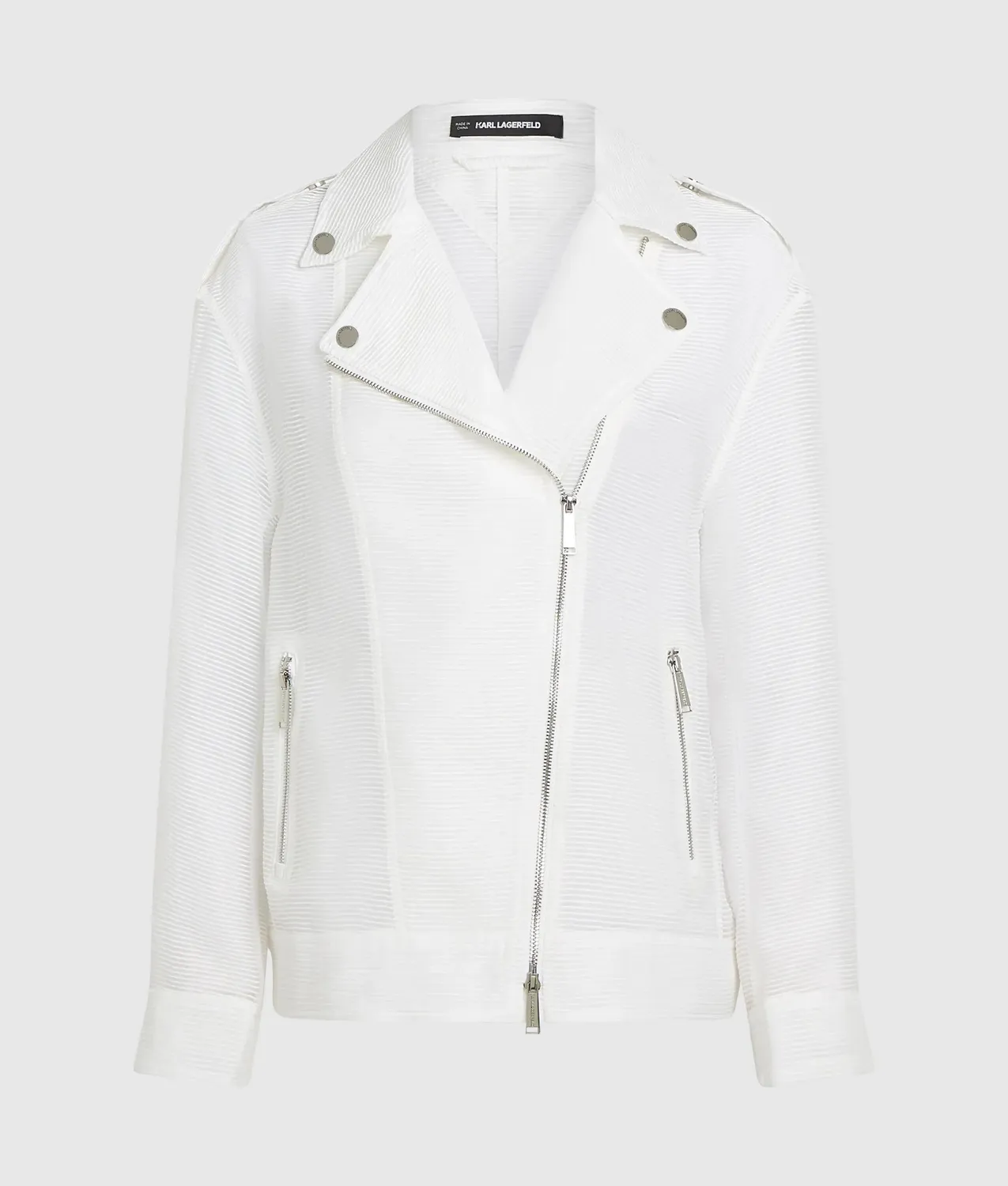 Karl Lagerfeld Organza Bikerjacke Transparent Größe 0-10