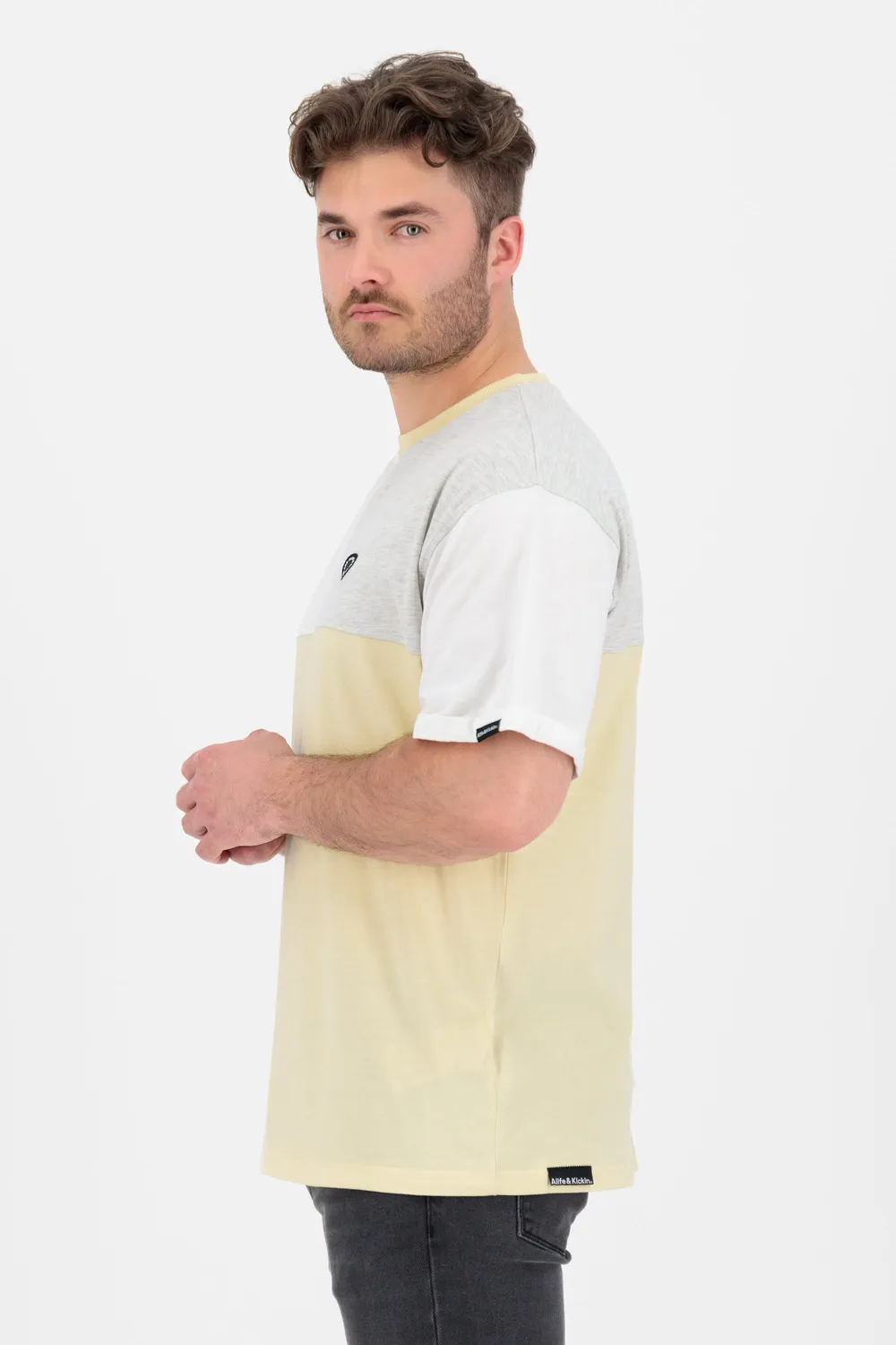Alife & Kickin BennyAK A T-Shirt beige Colorblock