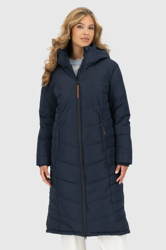 Alife & Kickin JuaAK A Puffer Coat Dunkelblau lang