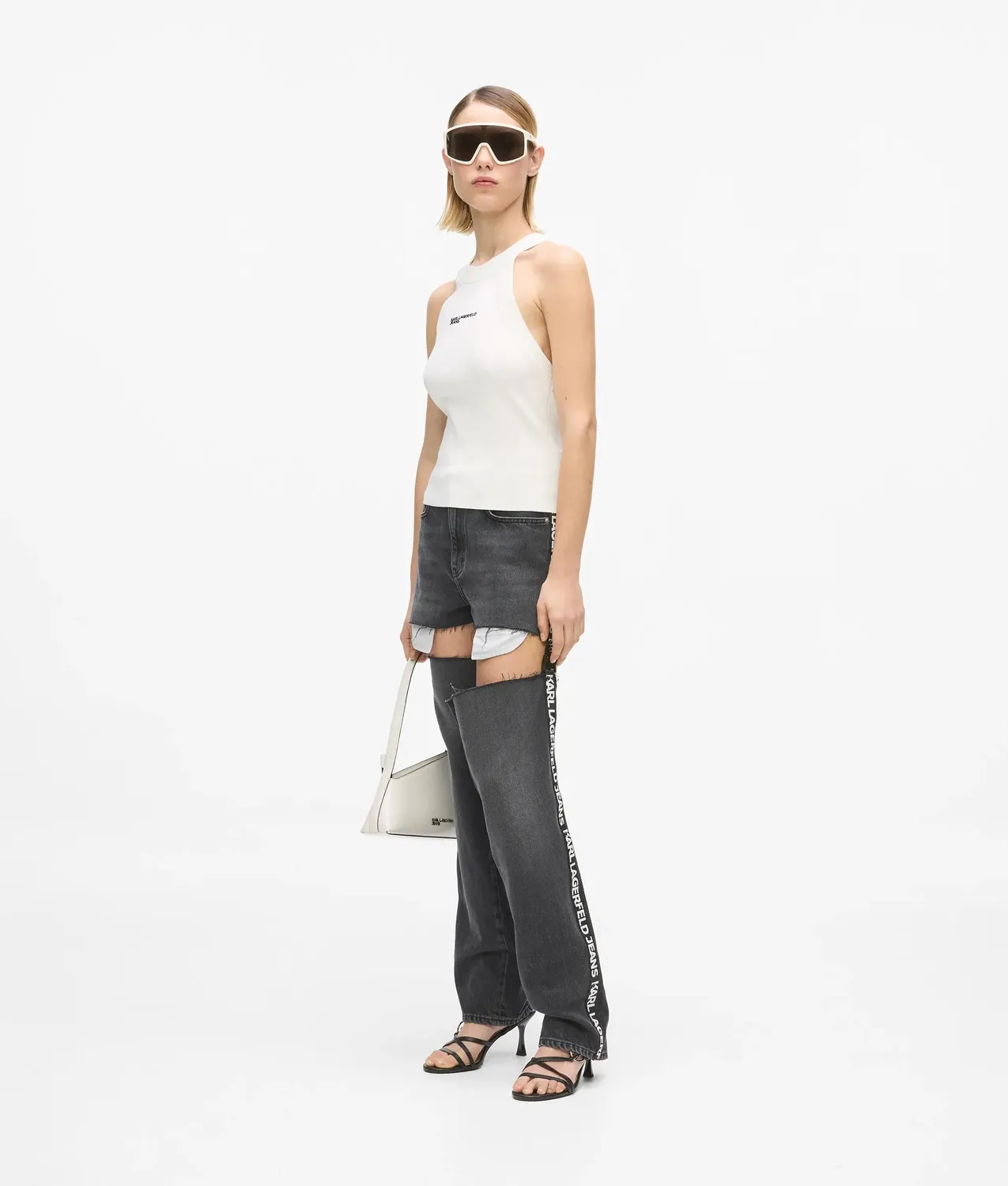 Karl Lagerfeld KL Jeans Racer Tank Top Strick Logo