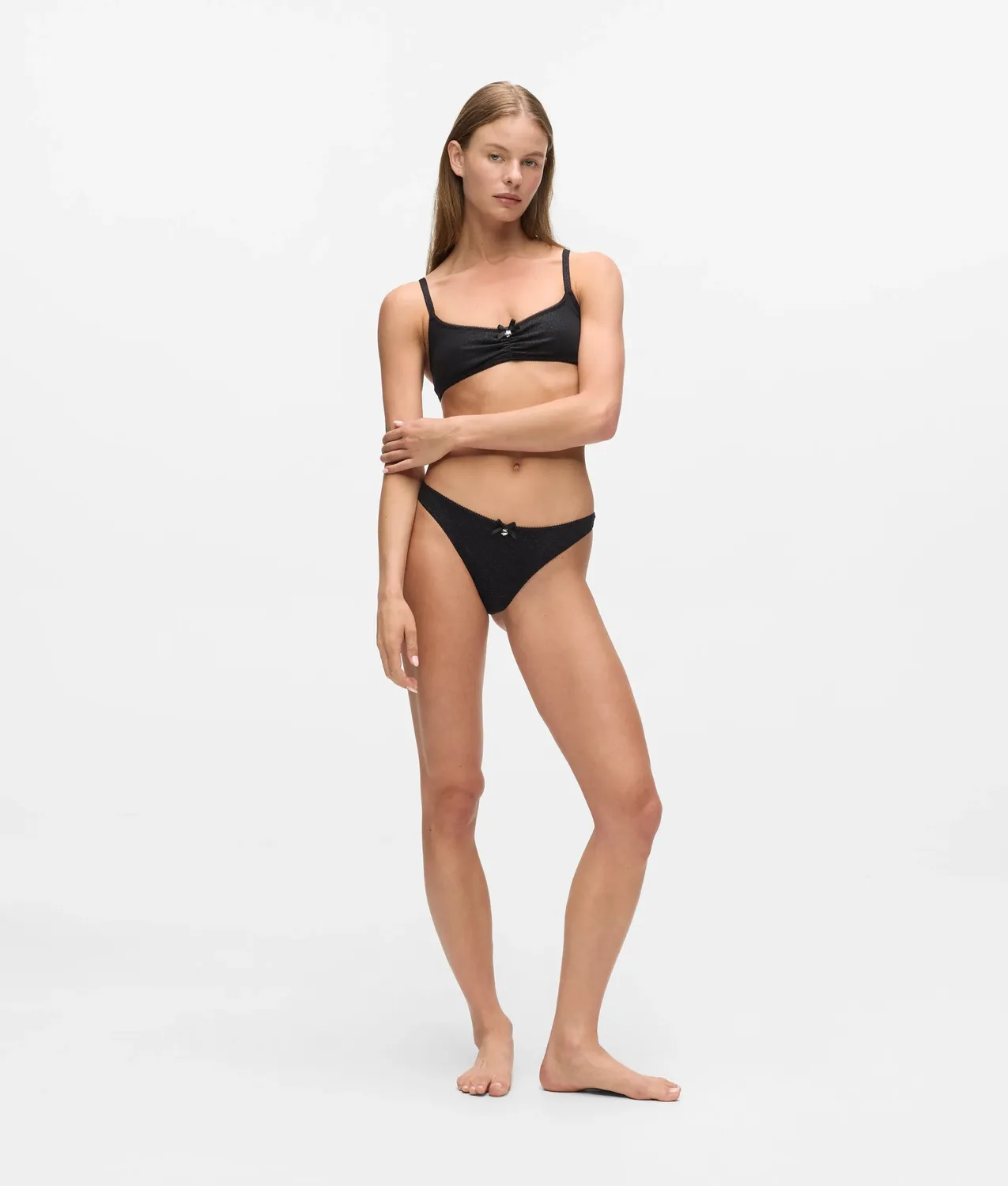 Karl Lagerfeld Ikon Glitzer Bralette Bandeau