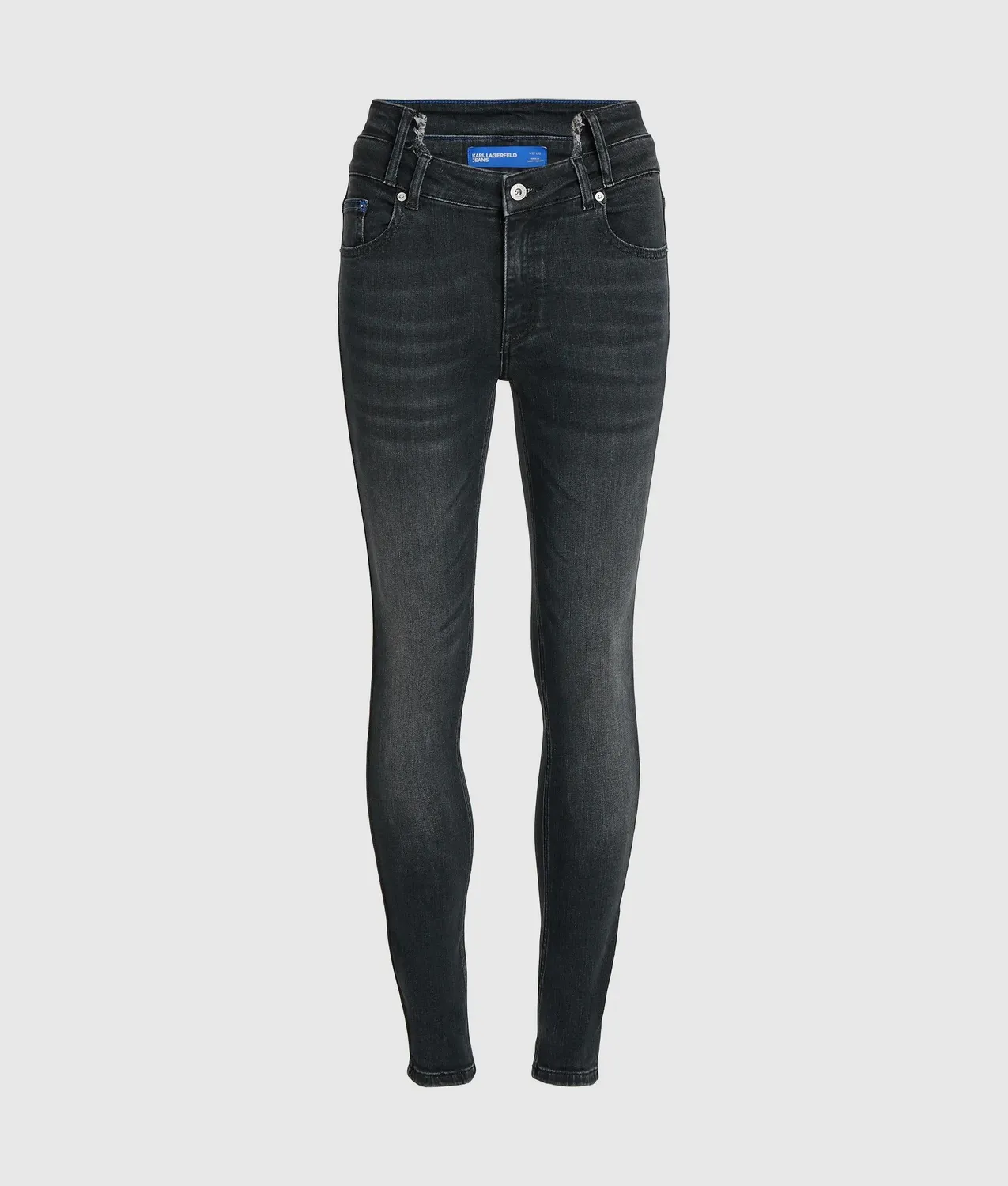 Karl Lagerfeld Cutaway Waist Skinny Jeans High-Rise