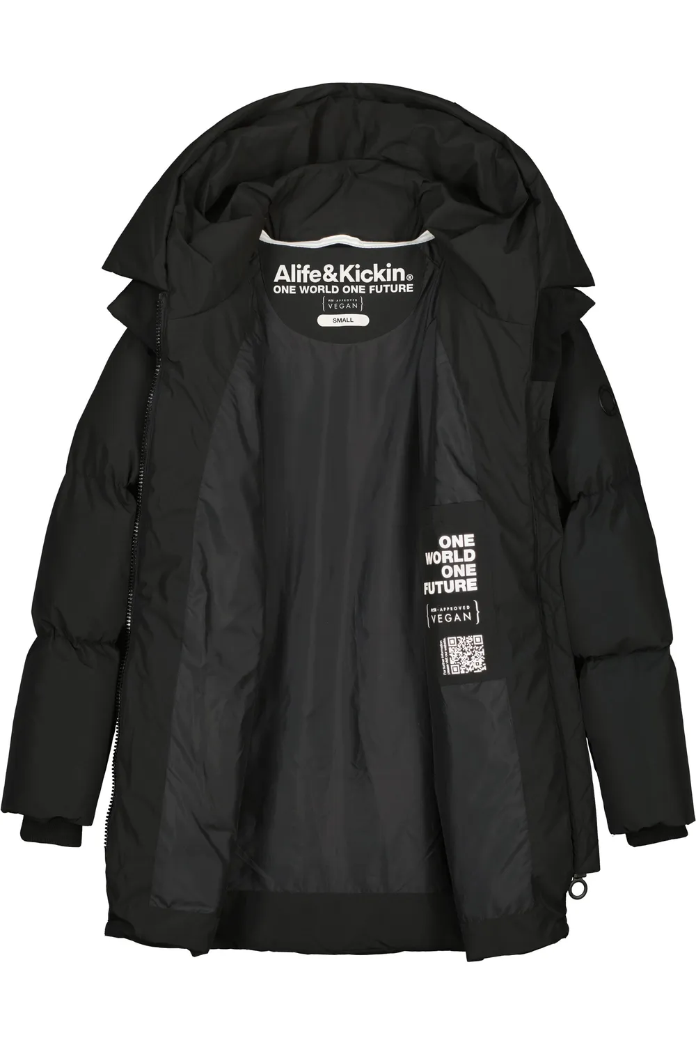 Alife & Kickin LykkeAK A Puffer Parka Schwarz Damen Winter
