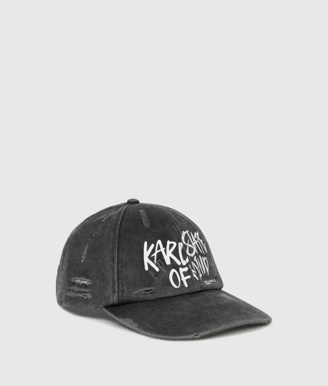 Karl Lagerfeld KL Jeans Washed Karl Quote Cap One Size Canvas