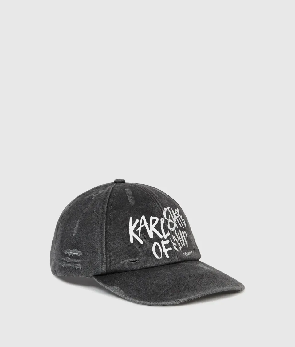 Karl Lagerfeld KL Jeans Washed Karl Quote Cap One Size Canvas
