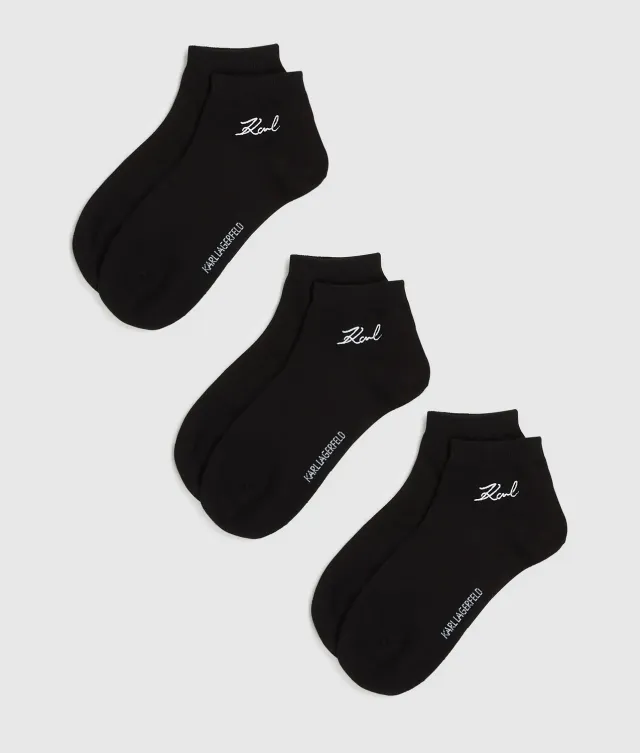Karl Lagerfeld Signature Kurzsocken 3er-Pack Baumwolle