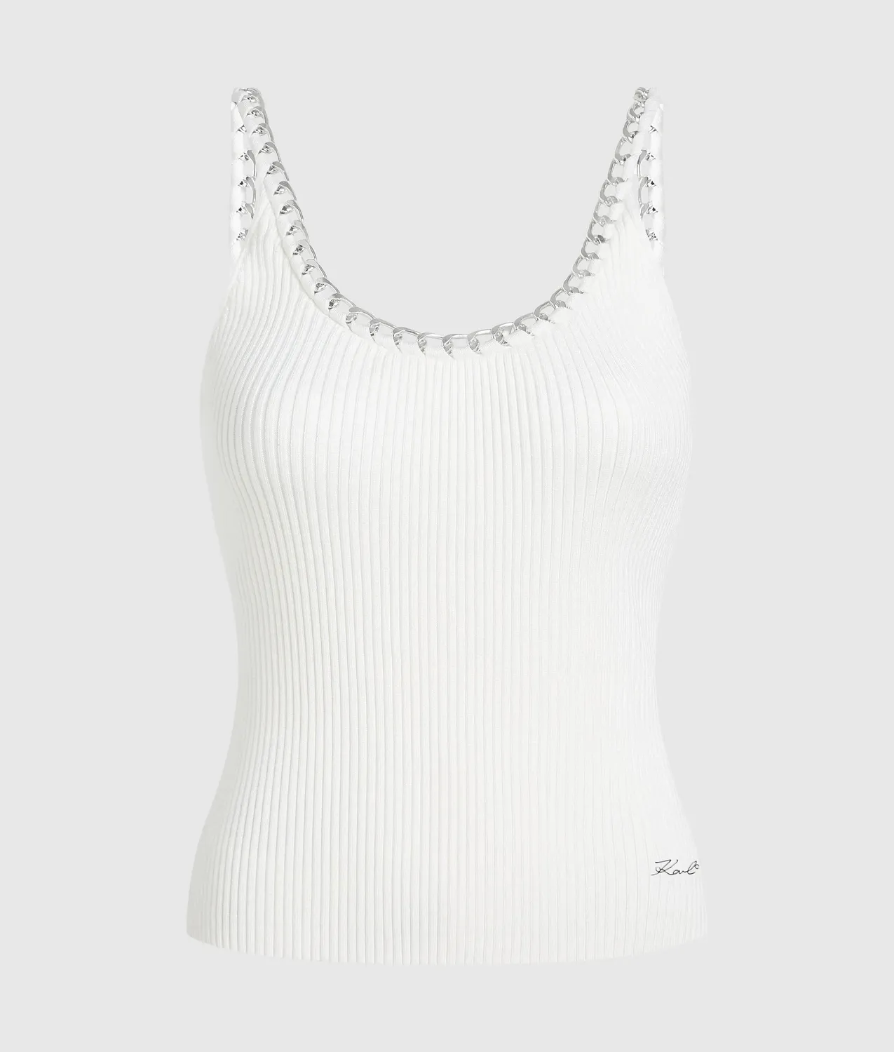 Karl Lagerfeld Chain Stricktop ärmellos Kette schwarz