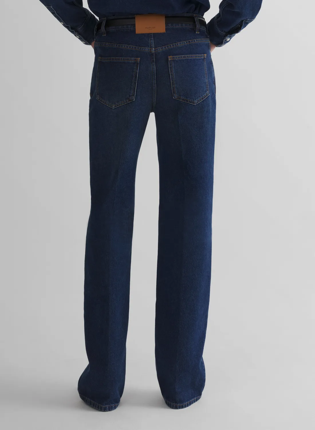 Mugler Five Pocket Straight Jeans Denim gerader Schnitt