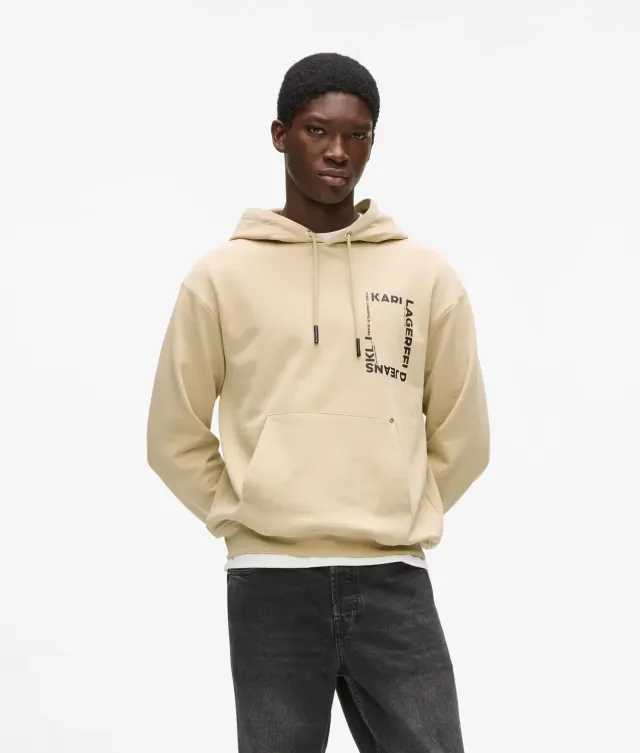 Karl Lagerfeld KL Jeans Frame Logo Hoodie Regular Bio-Baumwolle