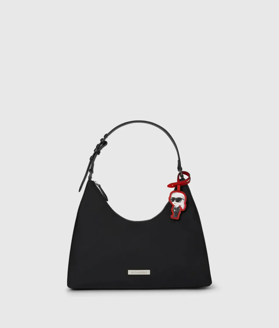 Karl Lagerfeld Ikon Nylon Charm Hobo Handtasche