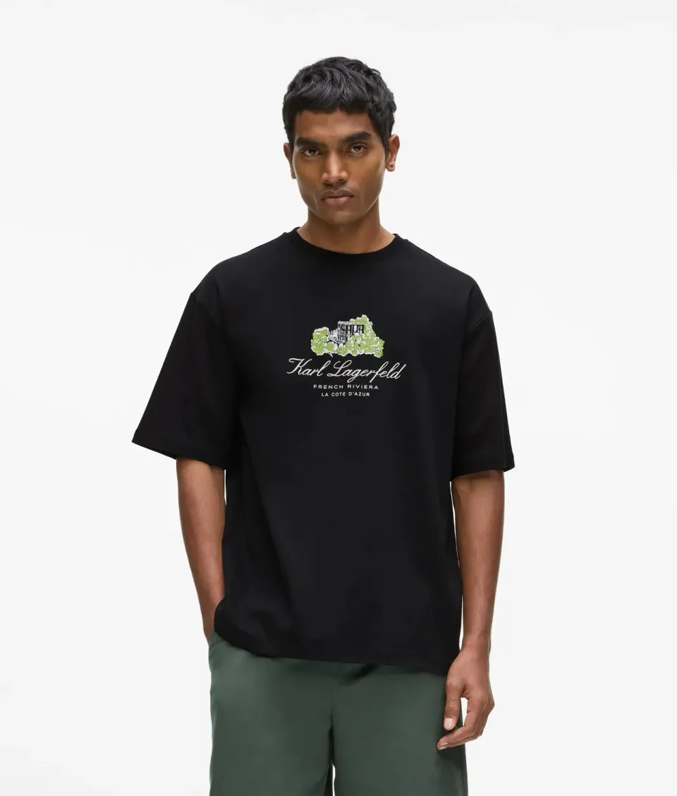 Karl Lagerfeld Villa la Vigie T-Shirt Bio-Baumwolle
