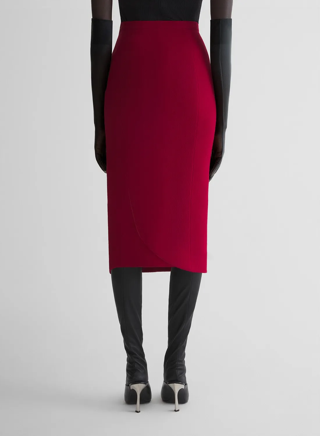 Mugler Re/Edit Chimere Rock Rot Wolle wadenlang