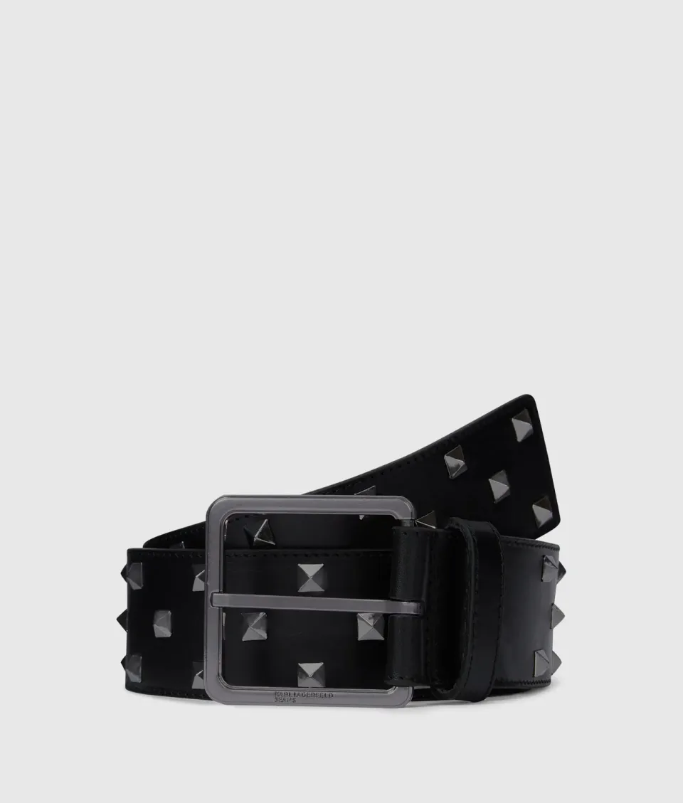 Karl Lagerfeld KL Jeans Gürtel Leder Nieten Weit