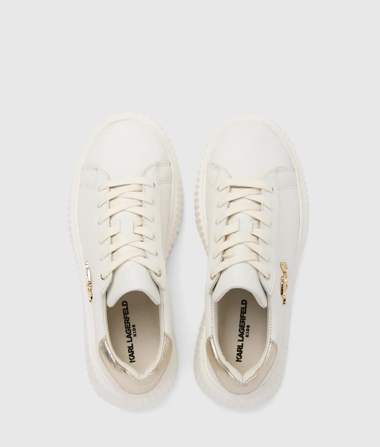 Karl Lagerfeld Signature Metallic Sneaker Mädchen Leder