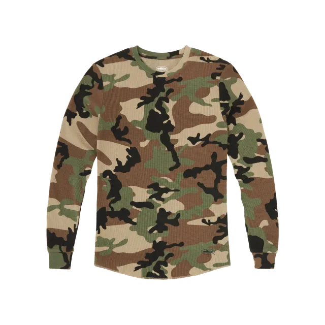 Corteiz Guerillaz Thermal LS Tee Woodland Camo warm