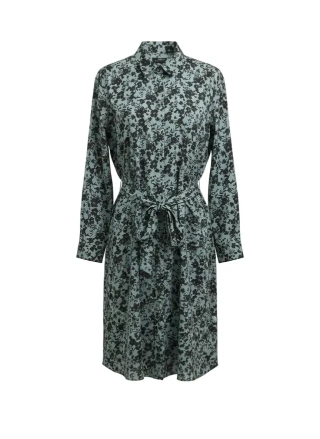 Gloriette Flower Print Minikleid Grün Baumwolle