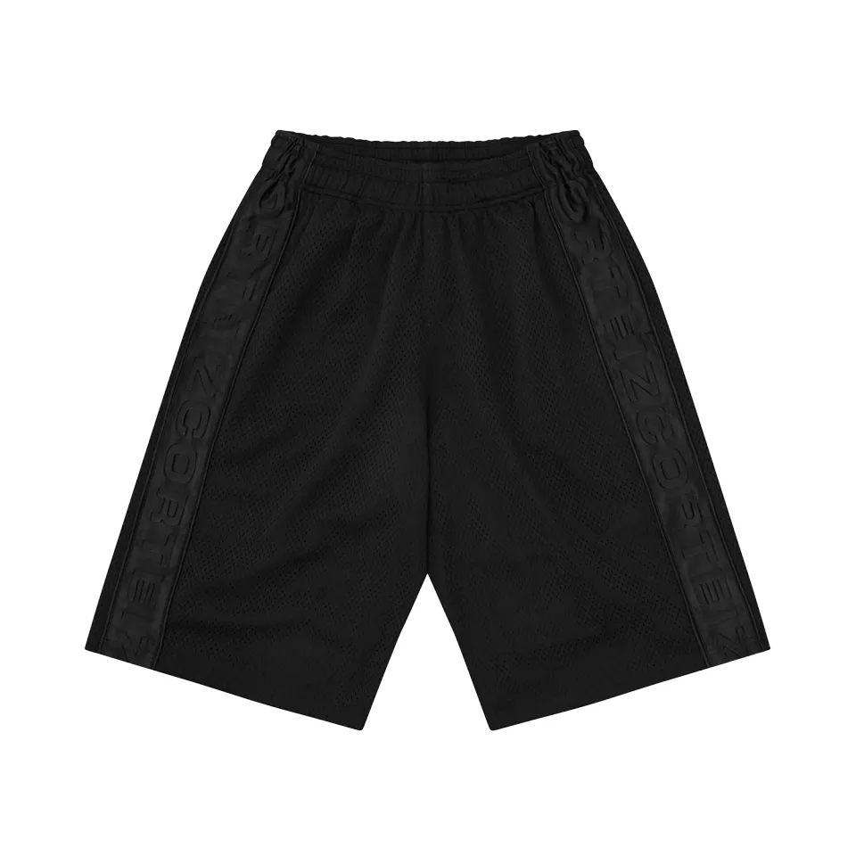 Corteiz Dem Pro Mesh Shorts Schwarz Zip-Taschen